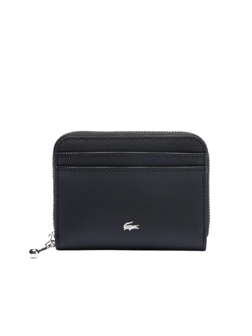 NWT LACOSTE WOMEN Daily City Small Zipped Billfold Black